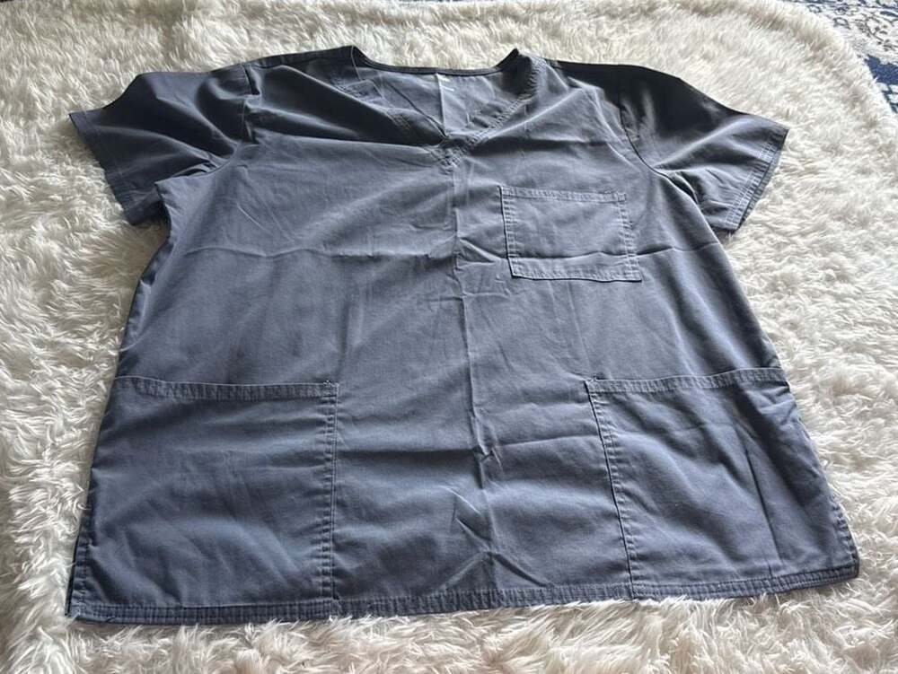 Scrubstar Premium Grey V-Neck Scrub Top Size L